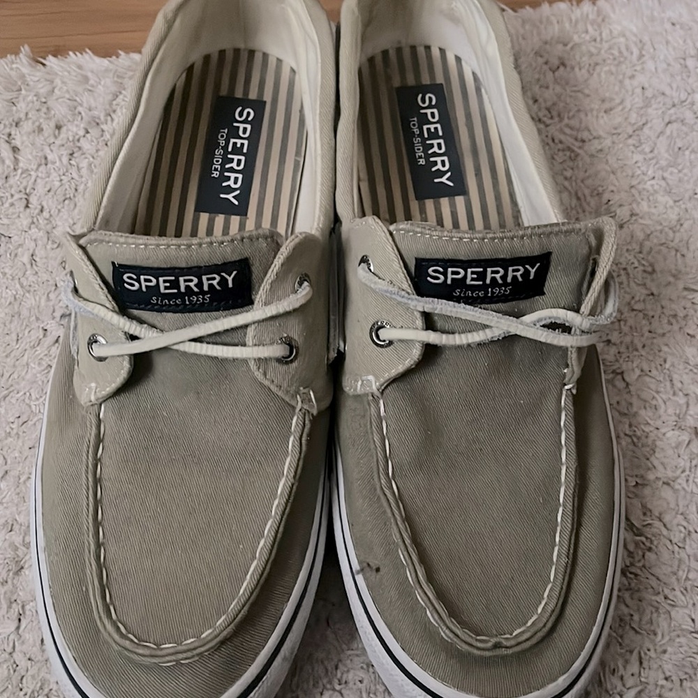 Sperry Top slider  men’s size 13 beige and white